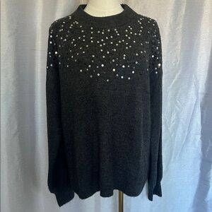 Embellished Sequin Sweater